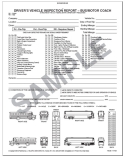 Detailed Bus & Motor Coach Driver's Vehicle Inspection Reports with Illustrations