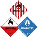 HazMat Label Class 4 Division 4.1 Flammable Solid Roll of 500 7-HML-R