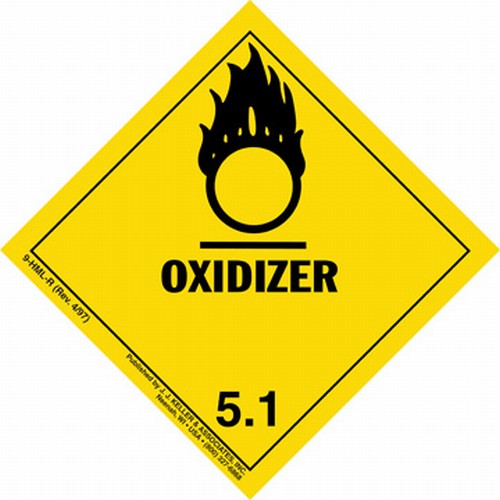 Class 5 Hazardous Materials Labels