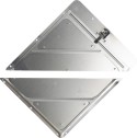Rivetless Painted White Split Aluminum Placard Holder Back Plate 11-TPH-DW