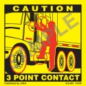 3 Point Contact Labels for Tractor 3&quot; L x 3&quot; W