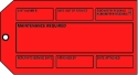 2-sided Out of Service Tag Card Stock Red - 716/15-TG