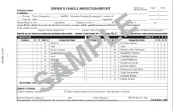 Canadian Driver's Vehicle Inspection Report