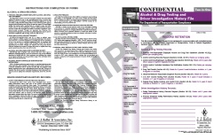 Confidential Alcohol & Drug and Driver Investigation History File Packet 856-F-P