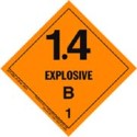 Division 1.4B Class 1 Explosive Hazmat Label 227-HML-R