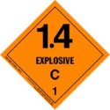 Division 1.4C Class 1 Explosive Hazmat Label 228-HML-R