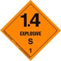 Division 1.4S Class 1 Explosive Hazmat Label 233-HML-R