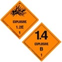 Division 1.2E Class 1 Explosive Hazmat Label 213-HML-R