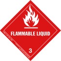 Hazardous Materials Label Class 3 Flammable Liquid Roll of 500 290/6-HML-R