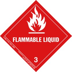 Hazardous Materials Label Class 3 Flammable Liquid Roll of 500 6-HML-R