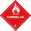 HazMat Label Class 2 Division 2.1 Flammable Gas Roll of 500 4-HML-R