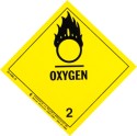 HazMat Label Class 2 Division 2.2 Oxygen Roll of 500 25-HML-R