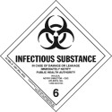 Infectious Substance HazMat Label Class 6 Division 6.2 35-HML-R