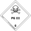 Poison HazMat Label Class 6 Division 6.2 Packing Group 3 736-HML-R