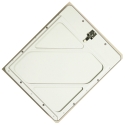Riveted Aluminum Placard Holder With Back Plate - White Painted Aluminum 1-TPH-W