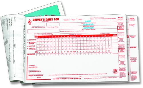 Imprinted Driver's Daily Logs 2-ply with carbon Detailed DVIR and  Simplified Recap Book Format A 621-LD-C