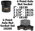 Axle Nut Socket individual purchase or whole set