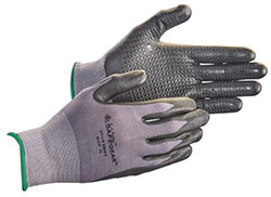 SAFEGEAR Flat Dip Nitrile Foam Grip-Dot Palm Gloves