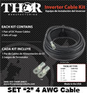 Thor 4 Awg Cable Kit (Set of 2)