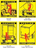 3 Point Contact Labels for Tractor, Tanker, Trailer
