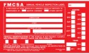 Annual Vehicle Inspection Label English Aluminum with Punch Boxes 1340/54-SN