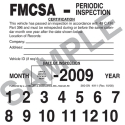 FMCSA Periodic Inspection Label Vinyl with Permanent Adhesive 4911/360-SN