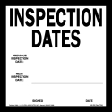 Inspection Dates Label Vinyl Backed with Temporary Adhesive 1240/46-SN