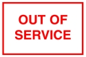 Out of Service Windshield Label 51-SN